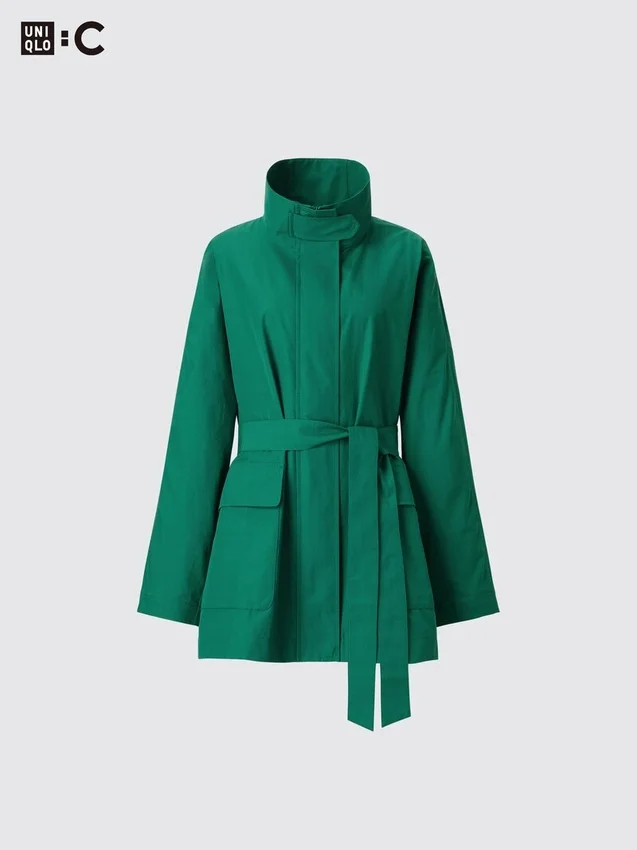 Abrigo oversize con cuello alto para mujer Abrigo oversize con cuello alto para mujer
