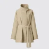 Abrigo oversize con cuello alto para mujer Abrigo oversize con cuello alto para mujer