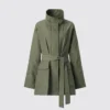 Abrigo oversize con cuello alto para mujer Abrigo oversize con cuello alto para mujer