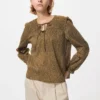 Blusa de algodón ligero con fruncidos para mujer | Estampado Blusa de algodón ligero con fruncidos para mujer | Estampado