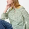 Blusa de algodón ligero con fruncidos para mujer | Estampado Blusa de algodón ligero con fruncidos para mujer | Estampado