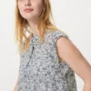 Blusa de algodón ligero con pinzas para mujer | Sin mangas | Estampada Blusa de algodón ligero con pinzas para mujer | Sin mangas | Estampada