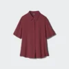 Blusa de mangas cortas de rayón para mujer Blusa de mangas cortas de rayón para mujer