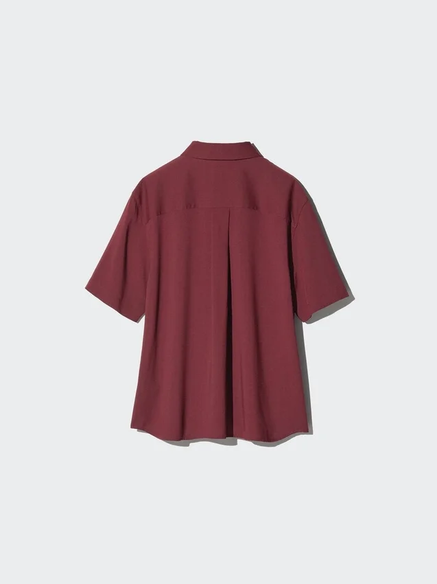 Blusa de mangas cortas de rayón para mujer Blusa de mangas cortas de rayón para mujer