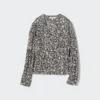 Blusa de mujer estampada con cuello en V y camisas de manga larga Blusa de mujer estampada con cuello en V y camisas de manga larga
