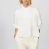 Blusa de pantalones cortos oversize de satén para mujer | Mangas medias Blusa de pantalones cortos oversize de satén para mujer | Mangas medias