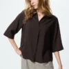 Blusa de rayón con cuello Skipper para mujer | Mangas 3/4 Blusa de rayón con cuello Skipper para mujer | Mangas 3/4