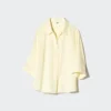 Blusa de rayón con cuello Skipper para mujer | Mangas 3/4 Blusa de rayón con cuello Skipper para mujer | Mangas 3/4