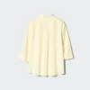 Blusa de rayón con cuello Skipper para mujer | Mangas 3/4 Blusa de rayón con cuello Skipper para mujer | Mangas 3/4