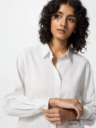 Blusa de rayón para mujer | A rayas