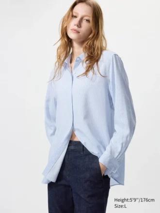 Blusa de rayón para mujer | A rayas