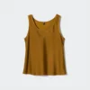 Blusa de satén para mujer | Sin mangas Blusa de satén para mujer | Sin mangas