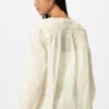 Blusa ligera de algodón fruncida para mujer Blusa ligera de algodón fruncida para mujer