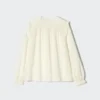 Blusa ligera de algodón fruncida para mujer Blusa ligera de algodón fruncida para mujer