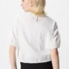 Blusa voluminosa de seersucker para mujer Blusa voluminosa de seersucker para mujer