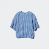 Blusa voluminosa de seersucker para mujer | Cuadros vichy Blusa voluminosa de seersucker para mujer | Cuadros vichy