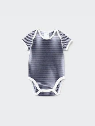 Body de manga corta para bebé (a rayas)