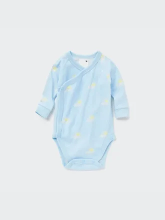 Body de manga larga Baby Joy of Print (abierto por delante)