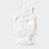 Body sin mangas de malla de algodón para bebé | Abierto por delante | Estampado Body sin mangas de malla de algodón para bebé | Abierto por delante | Estampado