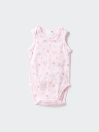 Body sin mangas de malla de algodón para bebé | Estampado