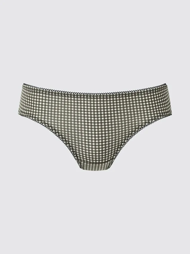 Braguitas de bikini de tiro medio para mujer | Gingham Braguitas de bikini de tiro medio para mujer | Gingham