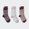 Calcetines a rayas para mujer | 3 pares Calcetines a rayas para mujer | 3 pares