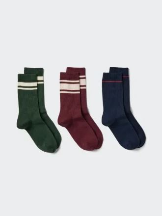 Calcetines acanalados para mujer | 3 pares | A rayas