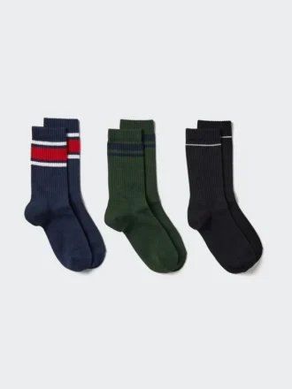 Calcetines acanalados para mujer | 3 pares | A rayas
