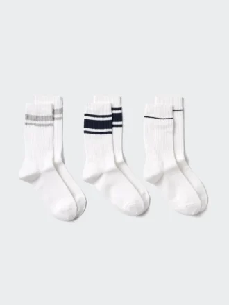 Calcetines acanalados para mujer | 3 pares | A rayas