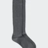 Calcetines altos de hombre con canalé ancho