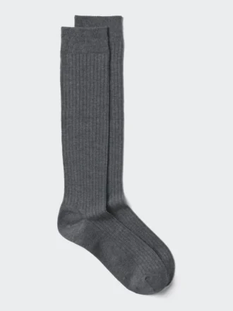 Calcetines altos de hombre con canalé ancho