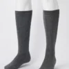Calcetines altos de hombre con canalé ancho