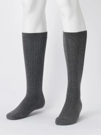 Calcetines altos de hombre con canalé ancho