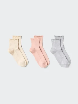 Calcetines con volantes para mujer | 3 pares