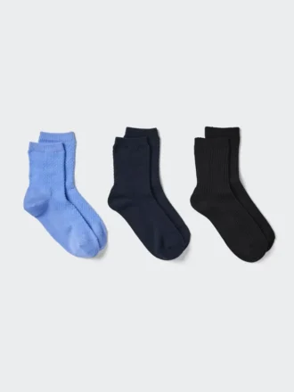 Calcetines cortos para mujer | 3 pares | Punto popcorn