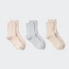 Calcetines cortos para mujer | 3 pares | Punto popcorn