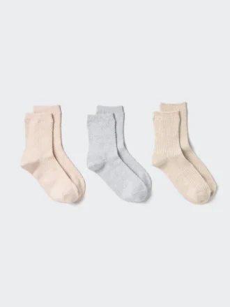 Calcetines cortos para mujer | 3 pares | Punto popcorn