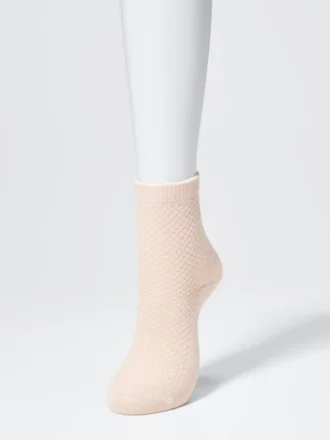 Calcetines cortos para mujer | 3 pares | Punto popcorn