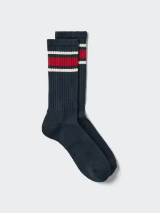 Calcetines de felpa a rayas para hombre