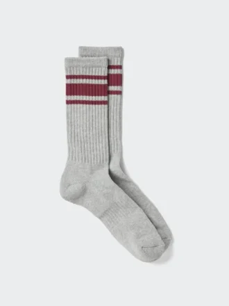 Calcetines de felpa a rayas para hombre