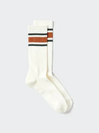 Calcetines de felpa a rayas para hombre