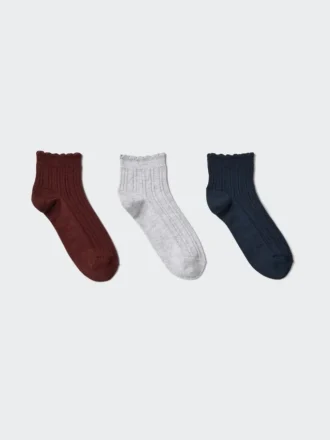Calcetines de pantalones cortos con volantes para mujer | 3 pares