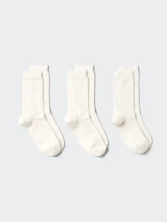 Calcetines de punto con encaje para mujer | 3 pares