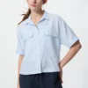 Camisa boxy de Premium Linen para mujer | Manga corta Camisa boxy de Premium Linen para mujer | Manga corta