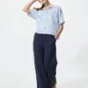 Camisa boxy de Premium Linen para mujer | Manga corta Camisa boxy de Premium Linen para mujer | Manga corta