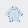 Camisa boxy de Premium Linen para mujer | Manga corta Camisa boxy de Premium Linen para mujer | Manga corta
