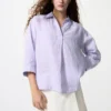 Camisa de mujer Premium Linen con cuello marinero y mangas 3/4 | A rayas Camisa de mujer Premium Linen con cuello marinero y mangas 3/4 | A rayas