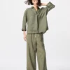 Camisa de Premium Linen con cuello marinero para mujer Camisa de Premium Linen con cuello marinero para mujer