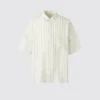 Camisa oversize Premium Linen para hombre | Mangas cortas | A rayas