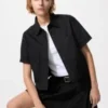 Camisas boxy de mezclilla para mujer | Mangas cortas Camisas boxy de mezclilla para mujer | Mangas cortas